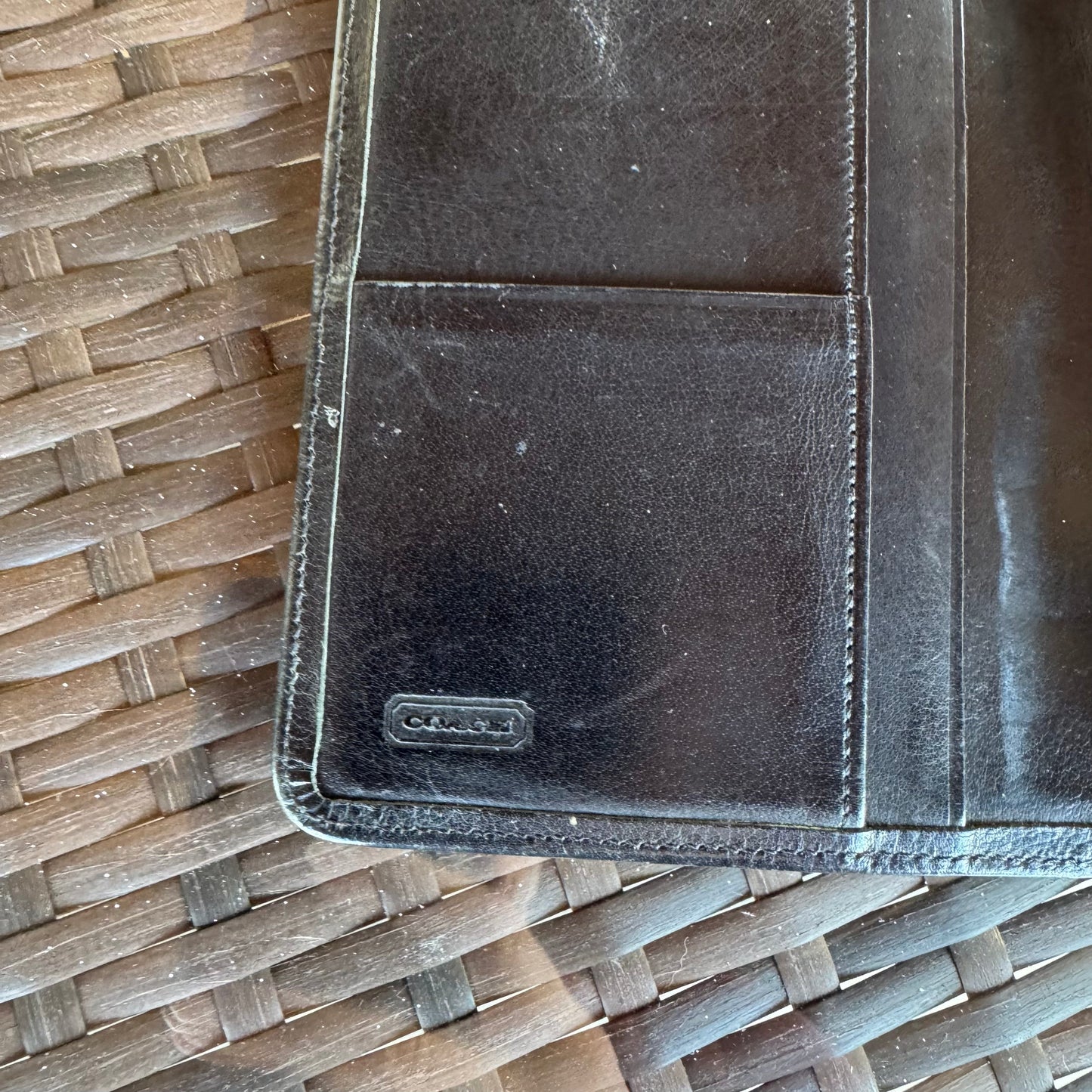 Vintage Coach Black Pocket Organizer