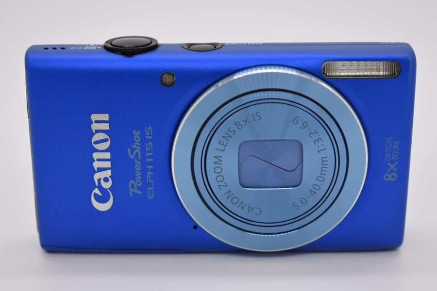 Canon Powershot Elph 115 Is Digital Camera Blue 16.0Mp 5X Optical Zoom