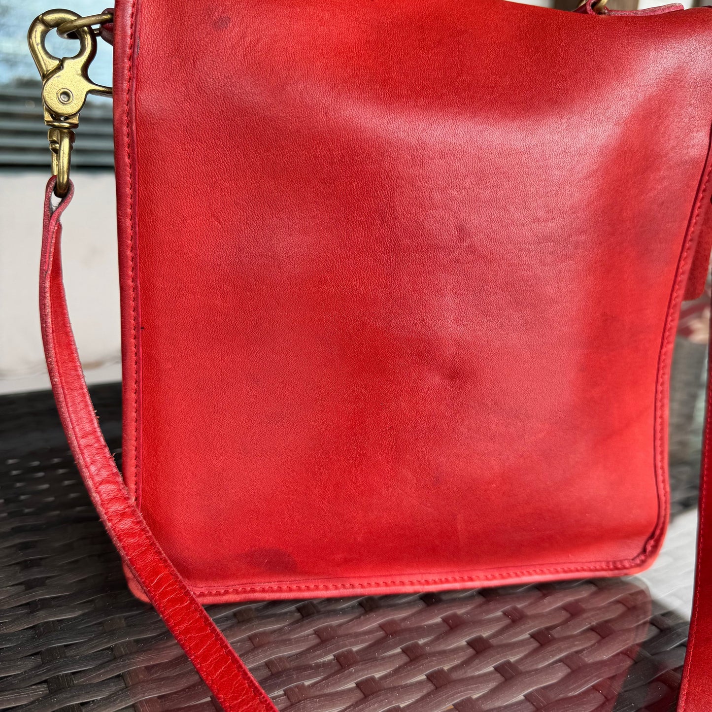 Vintage Coach Red Station Bag 5130