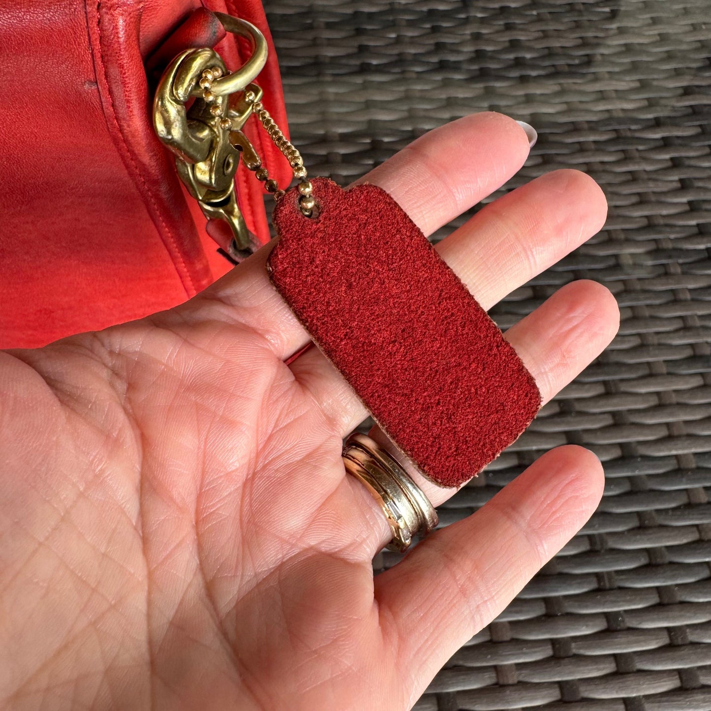 Vintage Coach Red Station Bag 5130