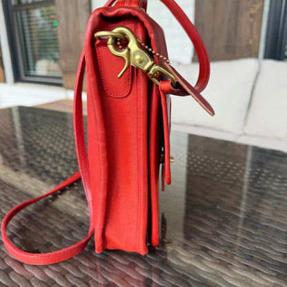 Vintage Coach Red Station Bag 5130
