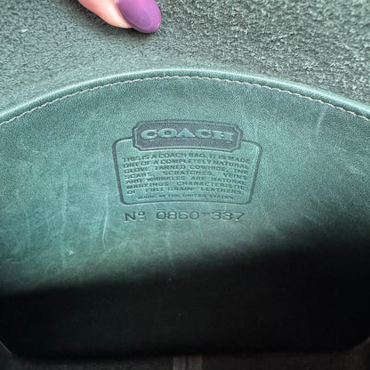 Vintage Coach Bottle Green Station Bag 5130