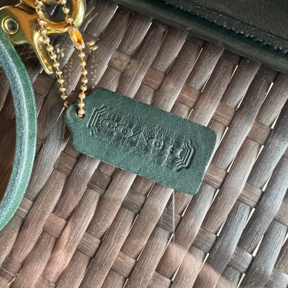 Vintage Coach Bottle Green Station Bag 5130