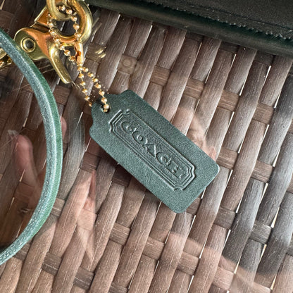 Vintage Coach Bottle Green Station Bag 5130
