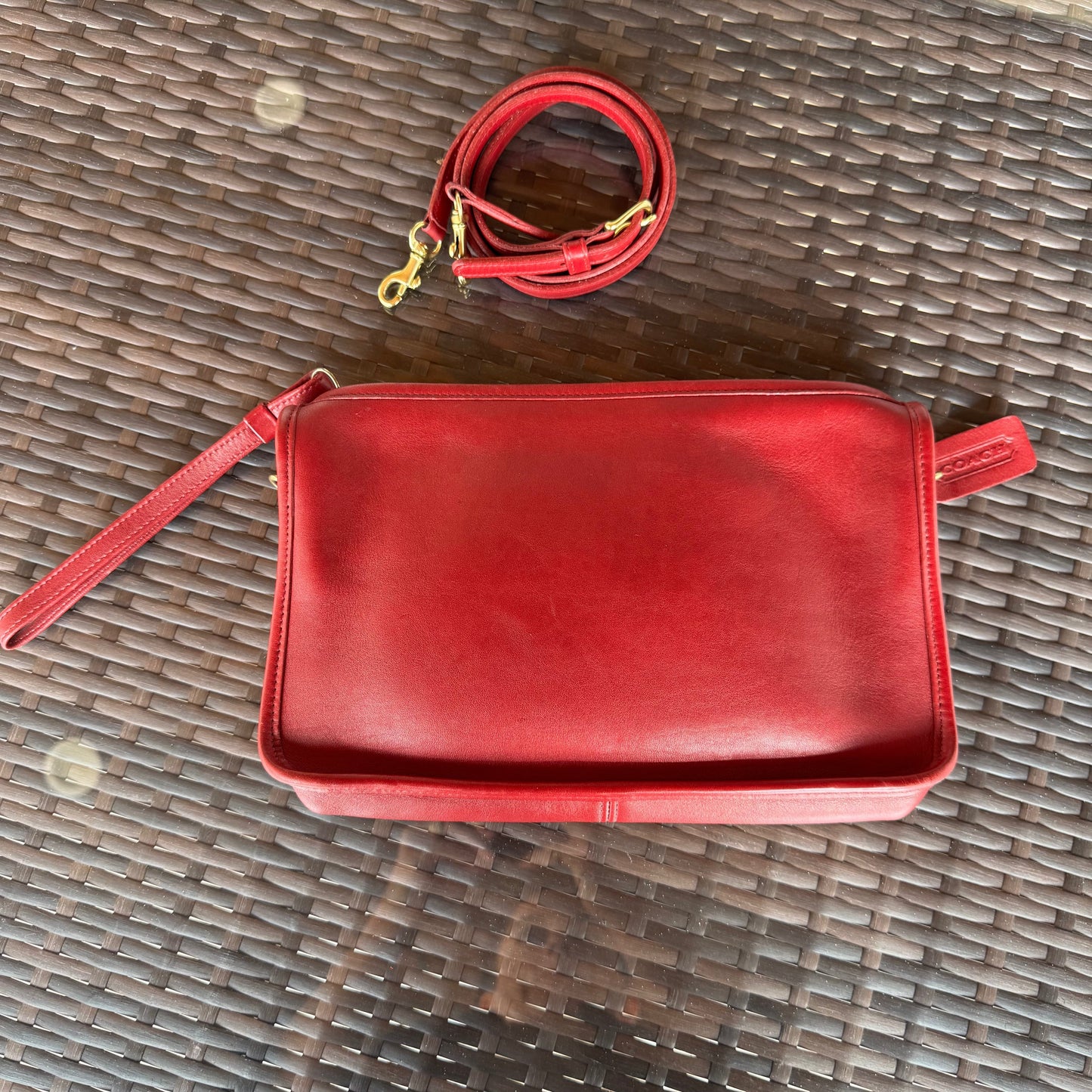 Vintage Coach Red Basic Bag 9455