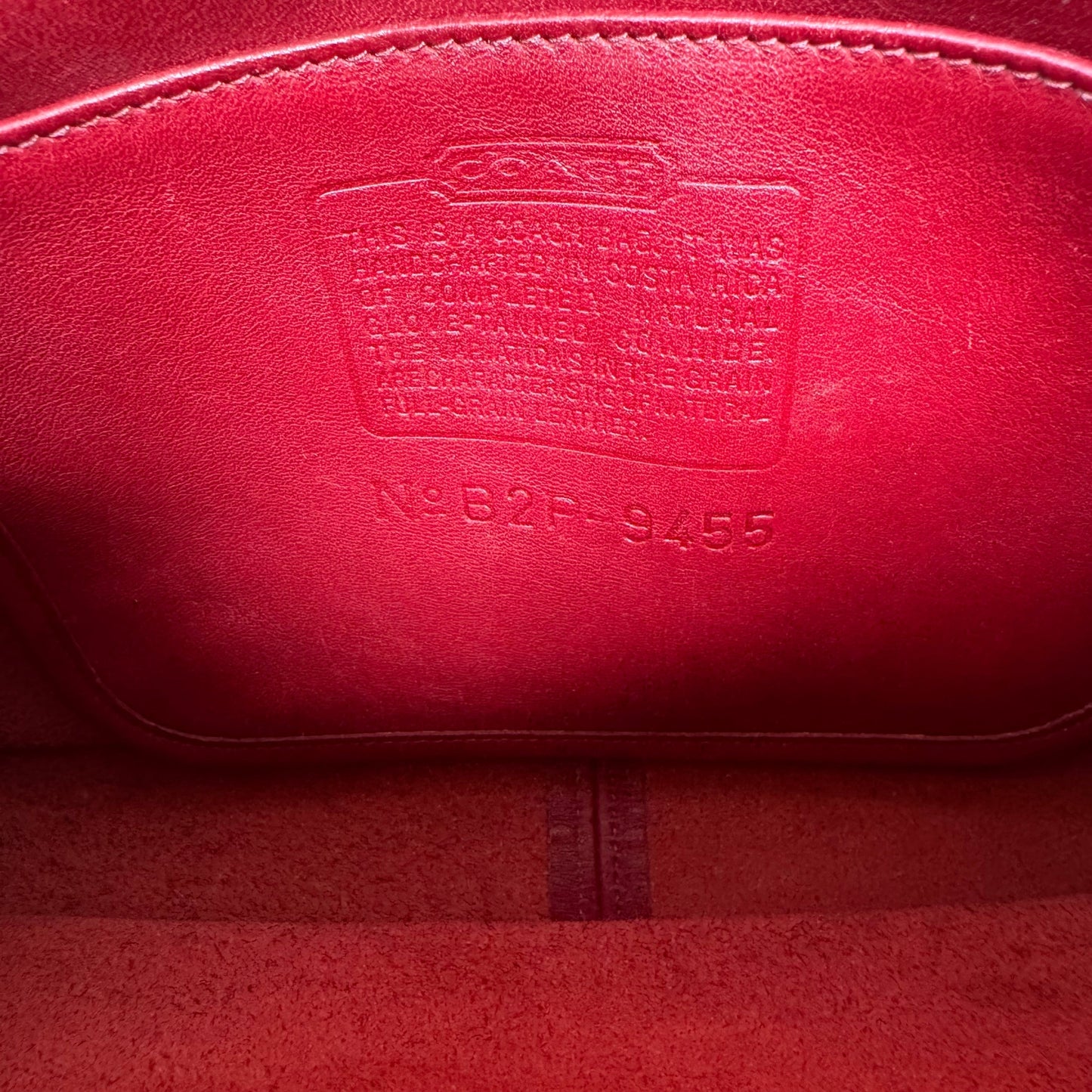 Vintage Coach Red Basic Bag 9455