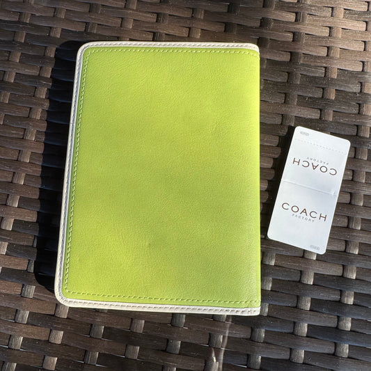 Vintage Coach Y2K Embossed Photo Book In Mint Green