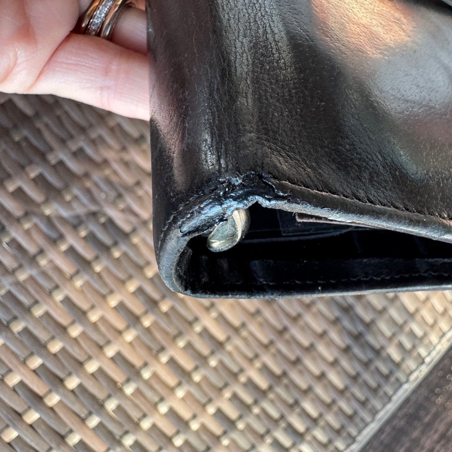 Vintage Coach Black Pocket Organizer