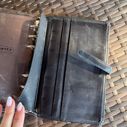Vintage Coach Black Pocket Organizer