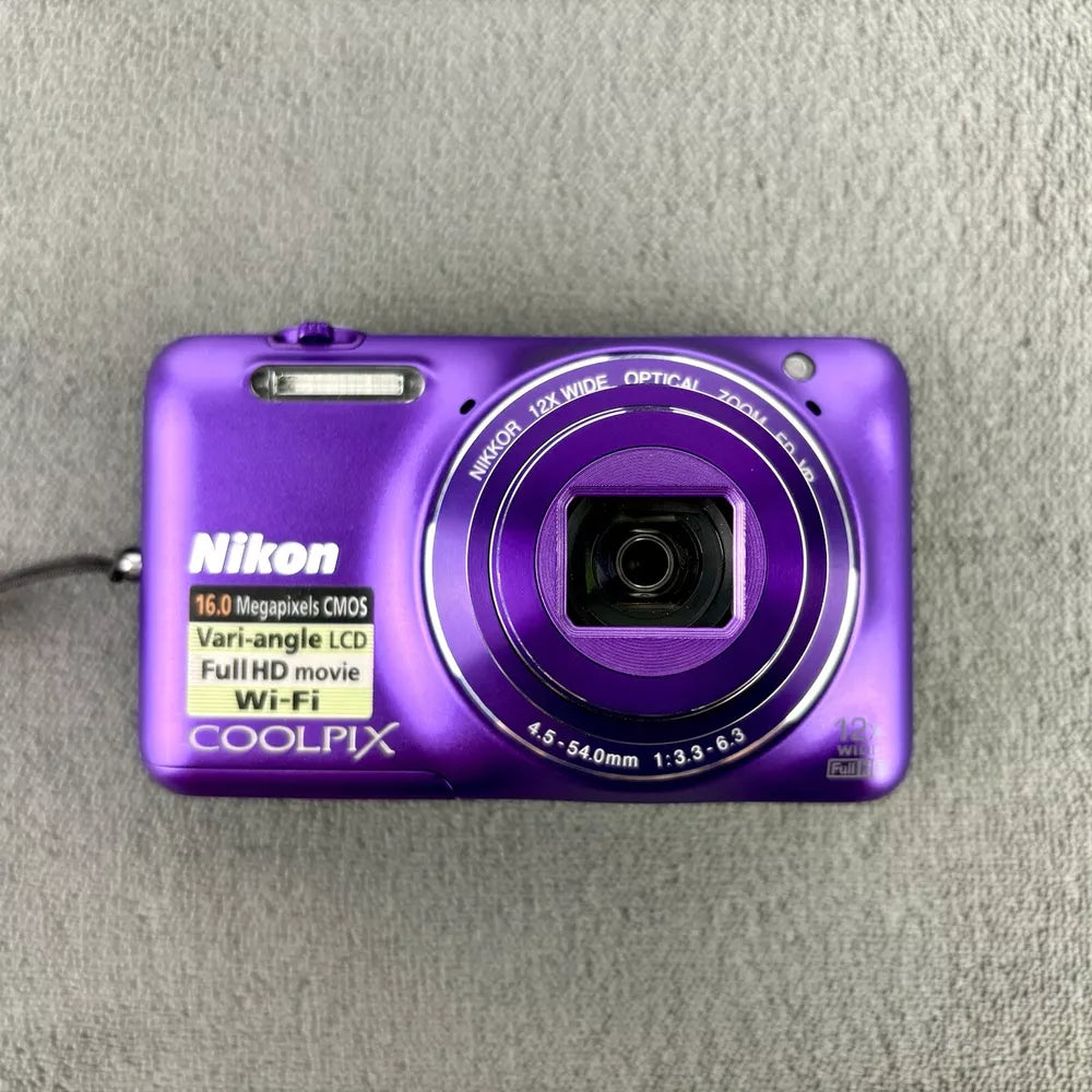 Nikon Coolpix S6600 Rare Purple Compact Digital Camera 16 0Mp 12X Zoom Set Jy