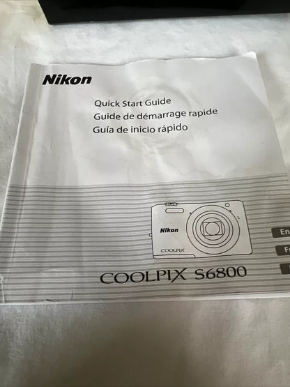 Nikon Coolpix S6800 16 0 Mega Pixels 12X Optical Zoom Compact Digital Camera Dv