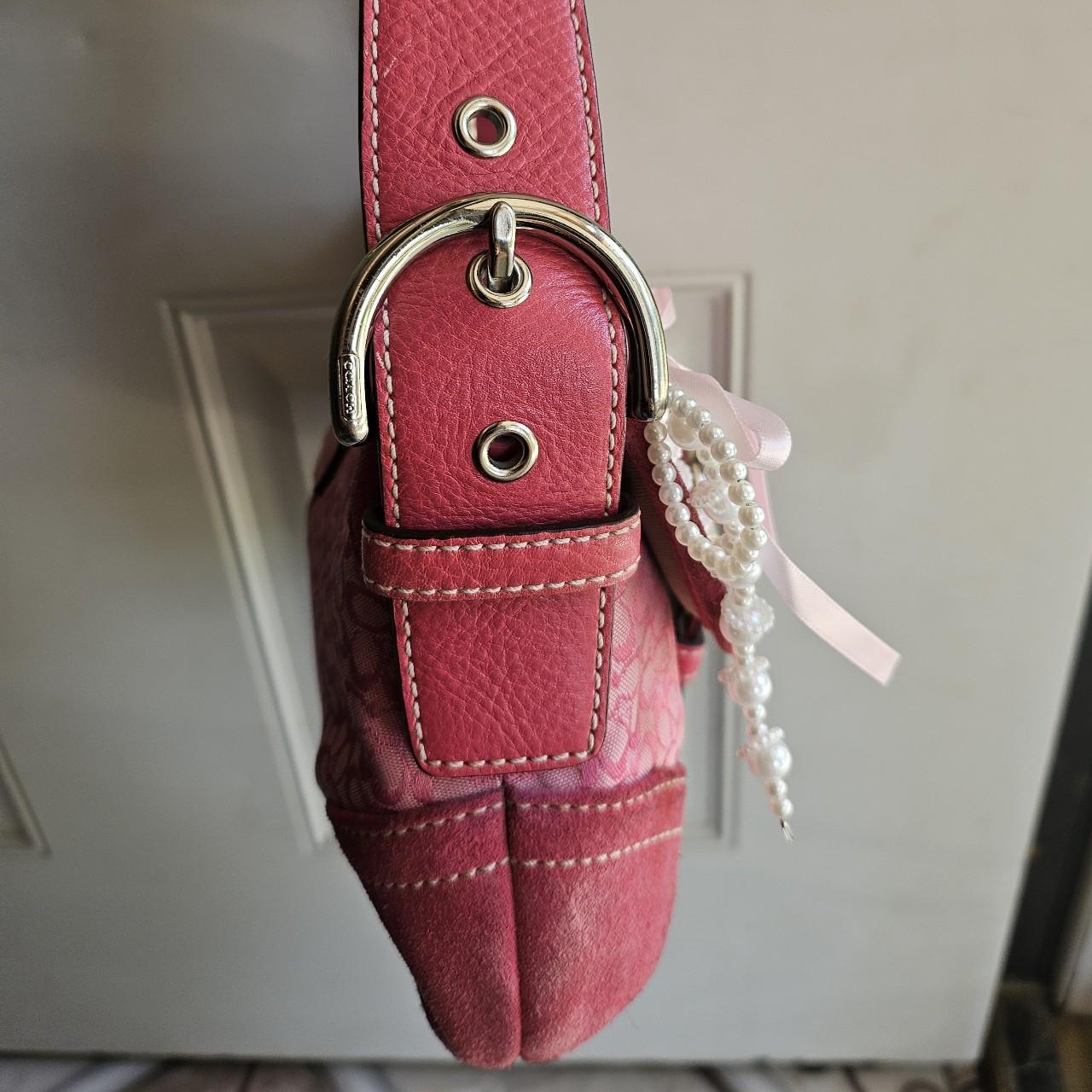 Vintage Coach Mini Soho Buckle Flap Pink Shoulder Purse