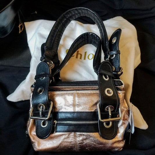 Chloe Metallic Calfskin Tote